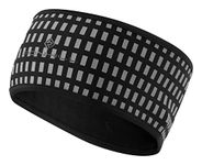 Ronhill Running, Afterhours Headband, Black/Brwhite/Rflct