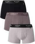 Ted Baker Men's 3 Pack Trunks, Grey, M