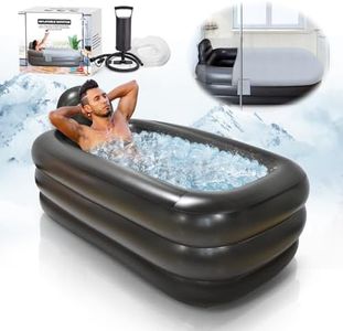 INFLATOAST Portable Bathtub Adult,Ice Bath Tub for Athletes,Inflatable Bathtub Including Air Pump,Easy to Inflate＆Drainage,Cold Plunge Tub,Portable Tub for Home SPA,Hot Bath＆Ice Bath (dark grey)