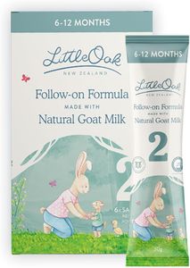 LittleOak Natural Goat Milk Follow-on Formula, Stage 2, 6-12 Months, 6 x 30gm Sachet