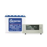 Microtek Inverter & Battery Combo | Energy Saver New 1025 (900VA) 12V Pure Digital Wave Inverter with M1603624TT 160Ah/12V Tall Tubular Battery | Energy-Efficient Power Backup for Home, Office & Shops