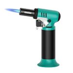 Sondiko Butane Torch with Igniter-S907, Soldering Equipment Power Tools, Adjustable Blow Torch, Cooking Torch, Searing for Steaks, Welding and BBQ(Cyan & Black)
