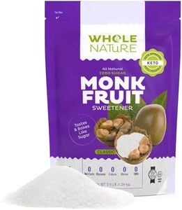 Whole Nature 100% Monk Fruit Sweetener With Erythritol Granulated - 2.5lb Pure Monkfruit Sweetener With Erythritol - Paleo & Keto Friendly Zero Calorie Sugar Substitute Healthy Sugar Alternative - 40 oz Pouch