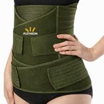 PLETHEON 3-in-1 Post Pregnancy Abdominal Belt for Women – Post Delivery Belly, Waist & Pelvis Support Wrap | Tummy Compression Shapewear | Free Size 30–46 Inch | Polyester Spandex | Green
