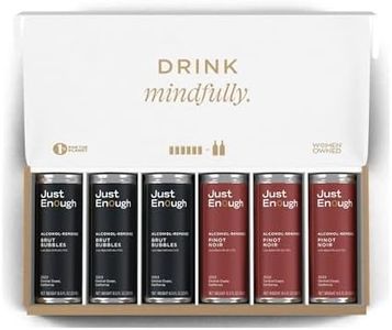 Just Enough Wines The NA Set | Non-Alcoholic Wine Variety Pack, 6 Cans (Brut Bubbles & Pinot Noir) | Central Coast California, Low Calorie, Gluten-Free, Vegan, Sustainably Made