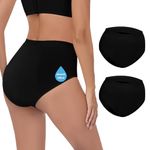 CITURLAN Incontinence Underwear for Women - 100ml Absorbency | Leakproof & Washable | Bladder Control Panties for Women | Postpartum & Menopause 2 Pack (Black, XXL)