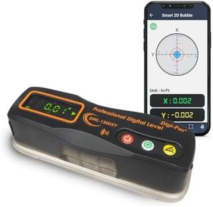 Digi-Pas 2-Axis Smart Machinist Digital Level DWL1300XY Bluetooth 0.002"/ft (0.2mm/M), Black