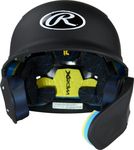 Rawlings Mach 1-Tone Right Batting Helmet W/Adjustable Face Guard Right Handed Adjustable, Senior, Matte Black