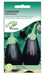 Kraido Aubergine Seeds Eggplant Black Beauty Heritage Variety Solanum Melongena 200 Seeds Grow Your Own Vegetable Perfect for Greenhouse or Container Growing