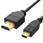 Synergy Digital Camera HDMI Cable, Compatible with Sony Cyber-shot DSC-HX80 Digital Camera, 5 Ft. High Definition Micro HDMI (Type D) to HDMI (Type A) HDMI Cable