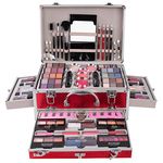 JasCherry All-in-One Make-up Box Set Multi-purpose Cosmetic Storage Beauty Case Professional Contain Eyeshadow Concealer Lip gloss Blusher Compact Powder Eyebrow and Makeup Pencil Brush #3