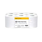 AmazonCommercial Mini Jumbo Toilet Roll, 2-ply Premium, Unscented, 12 Rolls (1 pack), 557 Sheets per Roll, 6684 Count, Sheet Size: 30.5 cm x 9 cm