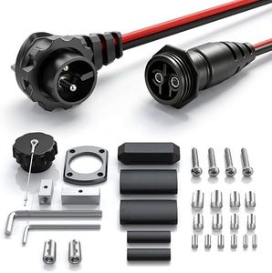 1865120 MKR-28 Trolling Motor Plug and Receptacle Compatible With Minn Kota Freshwater and Saltwater Trolling Motors 12V/24V/36V/48V Male Female Trolling Motor Connector Watertight Quick Connect