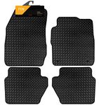 FSW - Tailored Mats - Fits FORD Ford Fiesta Mk7 2011-2017 - Heavy Duty 3mm Rubber Anti Slip Mat - Waterproof, Non Slip Car Floor Mat, Clips & Anti Slip Backing - 4 Rubber Floor Mat Set