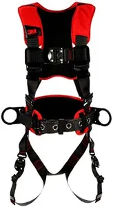 3M Protecta Comfort Construction Style Positioning Harness 1161201, Black, Medium/Large, 1 EA/Case