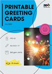 PPD 20 Inkjet Printable Greeting Cards A4 Pre-Scored to A5 260gsm Heavyweight Gloss PPD-51-20