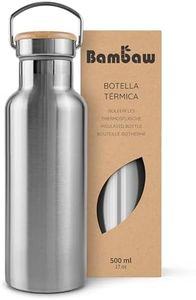 Botella Agua Acero Inoxidable 500ml | Termo Agua Fría Y Caliente | Bpa Free Botella | Termo Botella Reutilizable | Botella Acero Inoxidable | Fácil De Limpiar | Ecológico Reutilizable| Bambaw