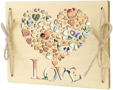 LOVLEY Tarjetas para Regalos de Boda| Sobre de Madera Boda| Sobre Regalo Dinero| Tarjeta Dinero Boda| Tarjeta Madera Dinero Boda| Tarjeta Regalo para Boda| Tarjeta Felicitación Boda (CORAZONES)