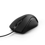 Hama MC-200 Optical 3-Button Mouse, Cabled, 1200 DPI, Black