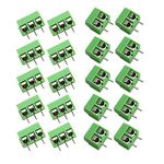 TECHDELIVERS® Combo of 2 pin & 3 Pin PBT PCB Mount Screw Terminal 5mm pitch Block Connectors Green - 10 Each