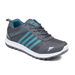 Asian Boy's Wonder-13 Grey,firozi Running Shoes - 4 Kids Uk