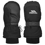 Trespass Water Resistant Cowa II Kids' Ski and Snow Gloves available in Black - Size 8/10