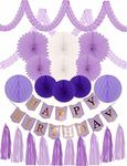 MEANT2TOBE Purple Birthday Decorati