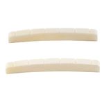 Musiclily 6 String Slotted Curved Bottom Electric Guitar Bone Nut,43x3.2x5/5.65mm(2 Pieces)