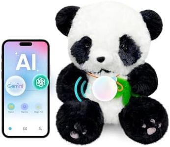 Smart AI Plush Toy Panda, Interactive Stuffed Animal for 3+ Kids, Screen-Free Educational Emo Robot with Advanced AI, APP with 16 Characters, Unique Gifts for Girls & Boys.Bedtime Companion