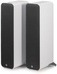 Q ACOUSTICS M40 Bluetooth Powered Floor standing Speakers HD Wireless Music Home Cinema Surround Sound System White – Tweeter 22mm, Mid Bass/Driver 2x 125mm, Freq. Response 38 Hz – 22 kHz