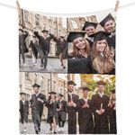 iDIY Personalised blanket personalised gifts - custom blanket, personalised blankets for adults, personalised photo gifts for her, girlfriend, mum, dad, Gifts for Valentines Day Birthday 4 Photos