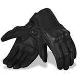 Hand Fellow Premium Leather Motorbike Gloves for Men & Women: Touch Screen Compatible, Windproof, Knuckle Protection - Heavy Duty Full Finger Motorcycle Gloves for All Weathers (XL)