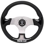 Sparco 015THPUNR345 Universal Steeringwheel 'P222' -Black/Aluminum-Diameter 345mm