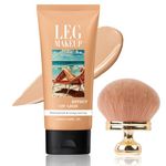 Body Makeup for Legs - Water-Resistant All Over Complexion Perfector with Brush, Vein & Tattoo Concealer for All Skin Tones, Hypoallergenic, Quick-Dry (Medium)