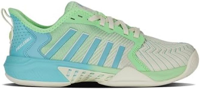 K-Swiss Women's Pickleball Supreme Shoe, Egret/Patina Green, 8 M