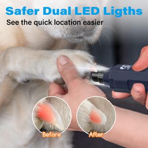 Casfuy 6-Speed Dog Nail Grinder – Rechargeable Pet Nail Trimmer