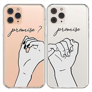 Cavka Matching Phone Case Compatible with - iPhone 13 Pro Max - 6.7 inch for Couples Best Friends Cover Cute Pinky Promise Shockproof Anniversary for Him and Her Boyfriend Girlfriend Holding Hands