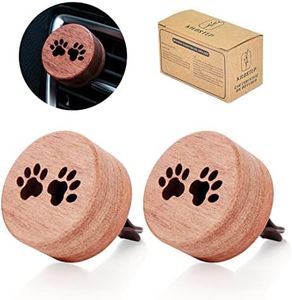 Essential Oil Car Diffuser, 2 PCS Cat Paw-Shaped Car Aromatherapy Wood Diffuser with Vent Clip
