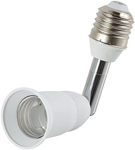 Electop Light Socket Extender 90 Degree Bending E27 to E27 Bulb Base Lamp Holder 180 Degree Adjustable Adapter