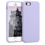 kwmobile Case Compatible with Apple iPhone SE (1.Gen 2016) / iPhone 5 / iPhone 5S Case - TPU Silicone Phone Cover with Soft Finish - Light Lavender