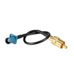 Superbat Fakra to RCA Cable 15cm, RCA Male to Blue Fakra Z Male Coax Pigtail for Aftermarket Radio Head Unit Rear View Camera etc