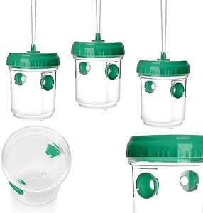 BigDean 3er Set Wespenfallen für draußen in Grün 9x13cm - Lebend Fallen zum Aufhängen gegen Wespen, Bienen, Hornissen - Hornissenfalle Bienenfalle Fliegenfalle - für natürlichen Lockstoff