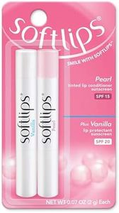Softlips Daily Lip Moisturizer For Very Dry Lips With SPF, Pearl Tint & Vanilla Flavor Lip Balm, Hydrates, Soothes & Prevents Dry, Chapped Lips, Smooth Glide Formula, 2 Pack (12x0.14 oz)