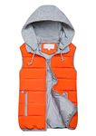 GORIFE Ladies Outdoor Sleeveless Warm Vests Casual Light Weight Vest Orange M