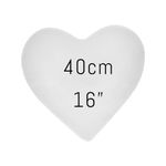 Beddings Direct Cushions | 1 PCS Heart Shaped Cushions 40 cm (16") | Microfibre Cushion Inserts | Back Support Pillow | Continental Hotel White Bedding Sofa Cushions | Chair Cushions | Seat Cushions