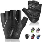 INBIKE Bike Bicycle Gloves 5mm Gel Pad Half Finger Cycling Gloves Black Medium