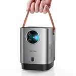 TOPTRO Mini Projector,5G WiFi Bluetooth Projector,9000 Lumens,1080P Supported,Home Theater Projector with Touch Screen Buttons,Portable Compatible iOS/Android/TV Stick/HDMI/USB/PS5, gray