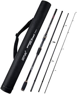 Goture Travel Surf Fishing Rods 4 Piece, Carbon Fiber Fishing Rods Saltwater Freshwater - Lightweight Telescopic Fishing Rod Carp Tuna Salmon Fishing Rods 10ft
