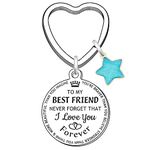 Best Friend Keyring Gifts Friendship Keychain Engraved To My Best Friend Never Forget That I Love You Forever