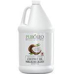 PUROLEO Fractionated Coconut Oil 64 Fl Oz/1900 ML (Packed In Canada) 100% Natural and odorless Moisturizer & Carrier Oil | Hair Skin Body, Aromatherapy, Massage, Makeup Remover | huile de coco, huile massage